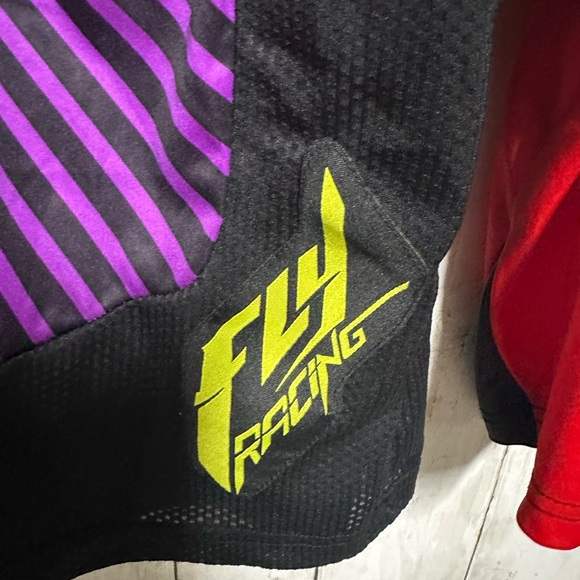 FLY Lite Hydrogen BMX Race Jersey-Red/Purple Size XL - Picture 4 of 5